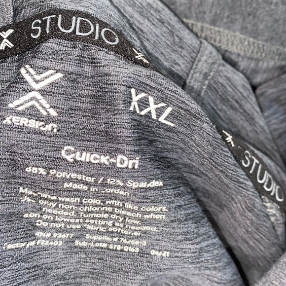 Xersion grey hooded quick Dri athletic long sleeve top size XXlarge - Picture 4 of 5